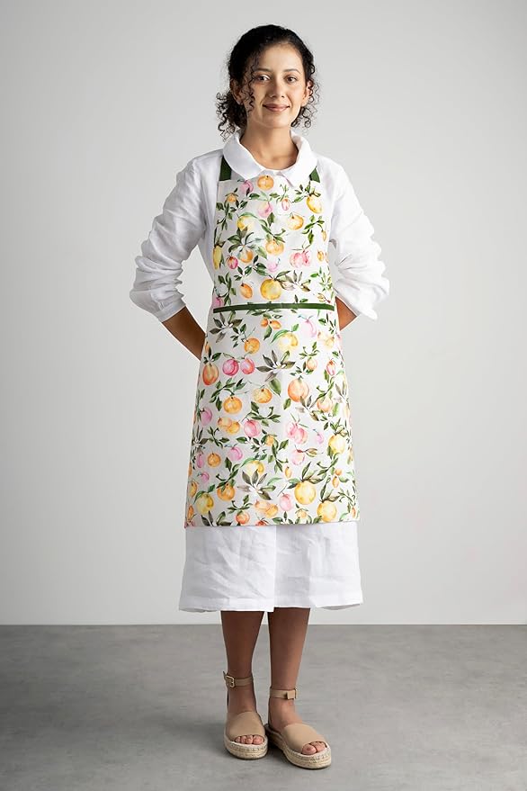 Maison d' Hermine 100% Cotton Apron for women with Pocket Kitchen Chef Apron for Men Cooking Mothers Day Gifts