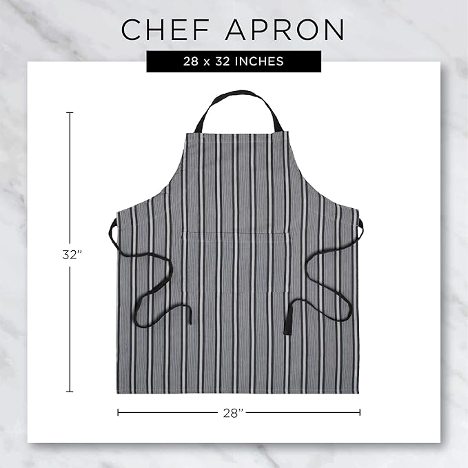 DII Unisex Buffalo Check Kitchen Collection, Classic Farmhouse Chef Apron, One Size