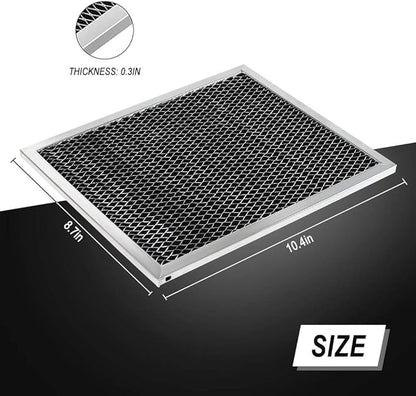 97007696 Range Hood Filter Charcoal Odour Filter for Range vent hood (8 3/4" X 10 1/2" X 3/8")-2 Pack by Cenipar