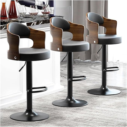 Adjustable s with Back, Upholstered Stools with Footrest and Armrests for Kitchen Island and Counter Height Dining,/Green a