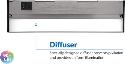 NUC-5 Series 12.5-inch Nickel Selectable LED Under Cabinet Light (NUC512SNK