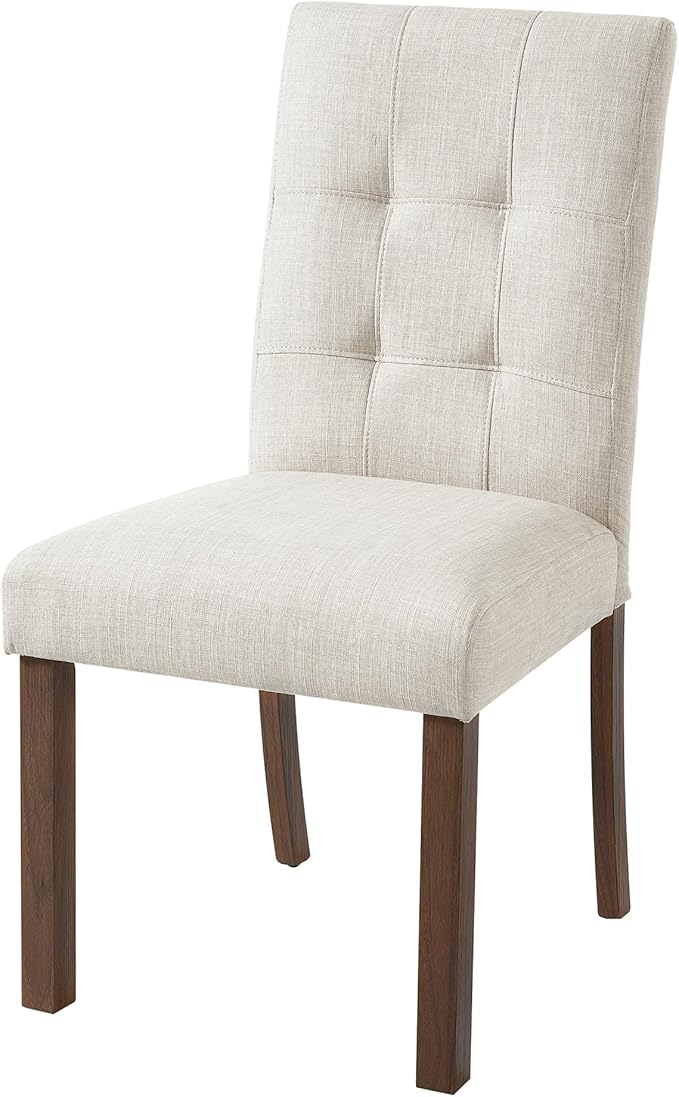Merax Dining Chair Set of 4, Upholstered Chairs with Back and Wood Legs, Mid-Century Modern Accent Chairs for Kitchen Island Dining Room