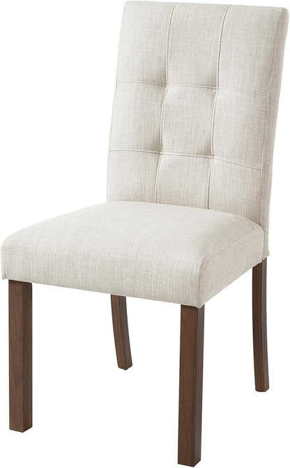 Merax Dining Chair Set of 4, Upholstered Chairs with Back and Wood Legs, Mid-Century Modern Accent Chairs for Kitchen Island Dining Room