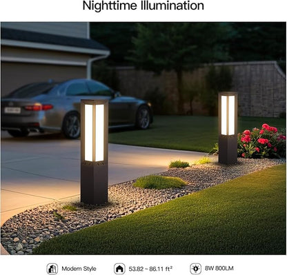 MVBT Landscape Path Light Hard Wired, 31.5" Outdoor Pathway Lights AC100-240V, Waterproof Bollard Driveway Lamp, Modern 3000K Standing Lighting Patio Lawn Tall Garden Lantern for Commercial Walkway