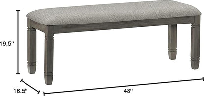 Lexicon Saratoga Dining Bench, Antique Gray