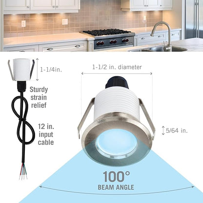 Armacost Lighting RGB Mini Recessed LED Light, Indoor/Outdoor 241127 (Series 2)
