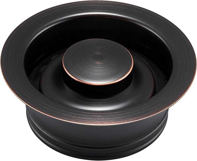Luxier GD02-O Kitchen Sink Garbage Disposal Flange and Stopper in Oil Rubbed Bronze