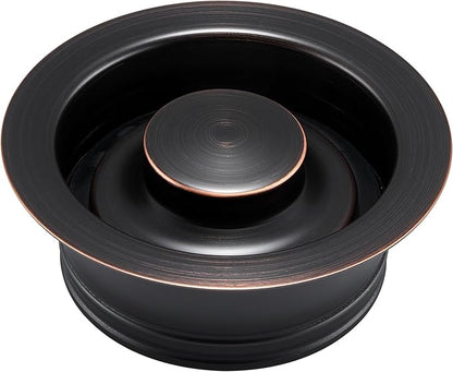 Luxier GD02-O Kitchen Sink Garbage Disposal Flange and Stopper in Oil Rubbed Bronze
