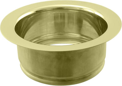 Westbrass A2165-01 4-1/4" OD Post Style Large Kitchen Basket Strainer with Waste Disposal Flange and Stopper Drain Set, Polished Brass