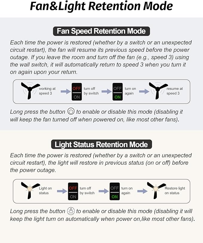 60 Inch Ceiling Fans with Lights and Remote, Quiet Reversible DC Motor and 3 Color Dimmable Light, 3 Blades 6 Speed Wood Ceiling Fan for Farmhouse Living Room Bedroom Dining Room Workroom Study