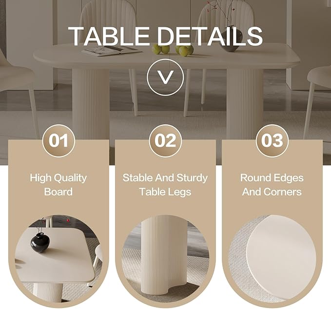 Dining Table Set for 8, Modern Kitchen Table with 8 Chairs, Dining Room Table Set for Kitchen,Dining Room,Home & Office (70.86" White Table with 8 Chairs)