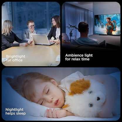 TALOYA Flush Mount Ceiling Light with Remote,3000K-6500K Adjustable,2000K Nightlight,15.8 Inch, Led Low Profile Ceiling Lights for Bedroom, Living Room, Kitchen, Black