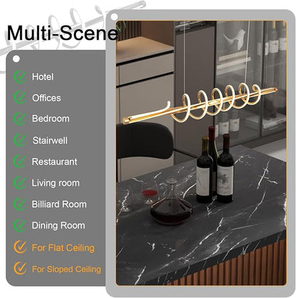 Modern Gold Chandelier Led Chandelier Modern Chandelier for Dining Room Light Fixture,L39.3 Modern Led Pendant Light for Kitchen Island Lighting Dimmable with Remote