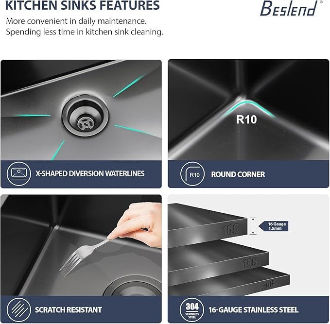 21 Inch Black Undermount Bar Sink Outdoor Kitchen Sink With Cover and Faucet 21x18x9 Inch 16 Gauge Stainless Steel Single Bowl Sink Indoor Outdoor
