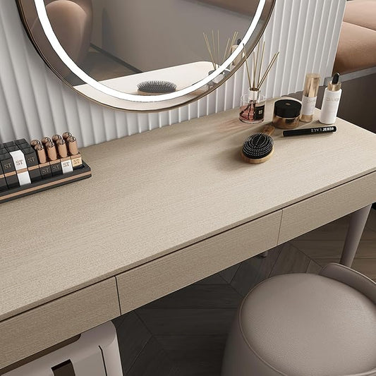 Boobest Cream Wood Grain Contact Paper Peel and Stick Wood Wallpaper Waterproof Removable Natural Wood Contact Paper for Countertops Cabinets Desk Table Door Dresser Vinyl Furniture Warp 15.74"x118"