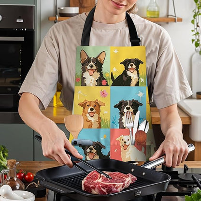 Apron Adjustable Waterproof with Two Deep Pockets Wowen men for Summer BBQ Pool Parties & Resorts