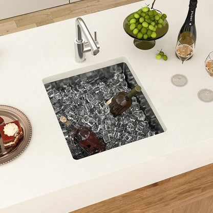 Undermount Bar Sink 14x19 Inch Kitchen Sink Single Bowl Workstation 16 Gauge Stainless Steel Small Bar Sinks with Practical Accessories