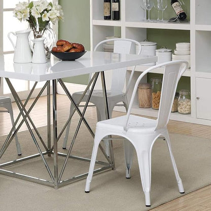 FDW Metal Dining Chairs - Set of 2 Indoor/Outdoor Chairs - 18 Inch Seat Height - 330LBS Weight Capacity