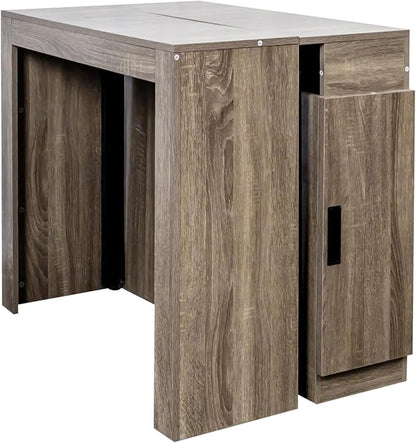 Dining Table for 6-8 People, 118.11" Multifunctional Extendable Kitchen Table for Home Dining Room, Modern Dining Table Large Long Dining Room Table for Big Family Restaurant Furniture, Brown