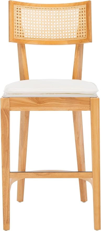 SAFAVIEH Home Collection Galway Natural 27-inch Seat Height Counter Stool for Kitchen Island Breakfast Nook