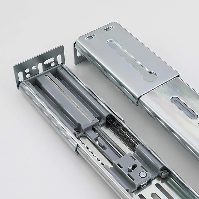 LONTAN 6 Pairs Rear Mounting Brackets for Drawer Slide Cabinet Bracket Drawer Track Guide Kitchen Replacement Parts for 1.77 inch Width Furniture Gildes