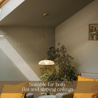 Hanging Lights, 11.8 Inch Glass Shade Kitchen Island Light Fixtures Braided Adjustable Light Cord Pendant Lights Vintage Hanging Pendant Light for Kitchen and Bedroom