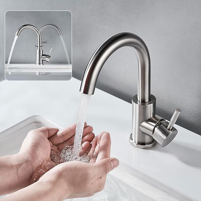 Bar Sink 15 Inch Drop in Bar Sinks Modern Stainless Steel Small Kitchen Sinks Single Bowl RV Sink with Faucet Combo