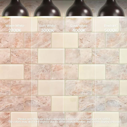 STICKGOO 10-Sheet Subway Tiles Peel and Stick Backsplash, Brown Marble Look Stick on Tiles Kitchen Backsplash (Thicker Design)