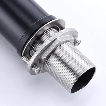 SUMERAIN Stainless Steel Bathroom Sink Faucet Lead-Free Matte Black Lavatory Faucet Single Handle
