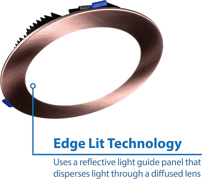 NICOR Lighting DLE821202KRDAC DLE Recessed Lighting Kit, 8, Aged Copper