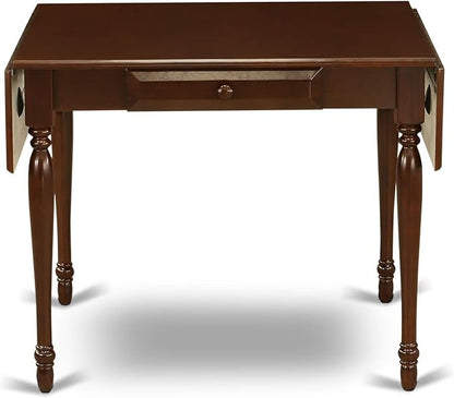 East West Furniture MZT-MAH-T Monza Kitchen Table - a Rectangle Dining Table Top with Dropleaf & Stylish Legs, 36x54 Inch, Mahogany