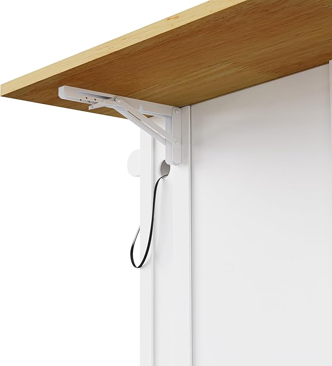 Ball & Cast 48" Large Kitchen Island with Power Outlet and Adjustable Shelf,Rolling Kitchen Cart on 5 Wheels W/Drop Leaf & 5 Open Side Racks,Kitchen Storage Cart for Dining Room,White,48"
