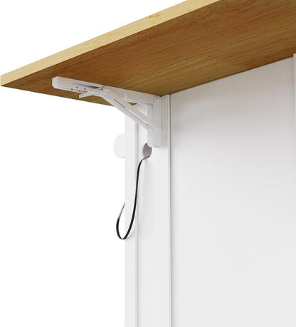 Ball & Cast 48" Large Kitchen Island with Power Outlet and Adjustable Shelf,Rolling Kitchen Cart on 5 Wheels W/Drop Leaf & 5 Open Side Racks,Kitchen Storage Cart for Dining Room,White,48"