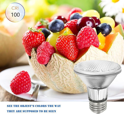 BOGAO Par20 Bulbs, 6 Pcs 120V 50W Par20 Light Bulbs, E26 Medium Base Long Lasting Life High Output Reflector Flood Lights Replacement Range Hood Light - Warm Light