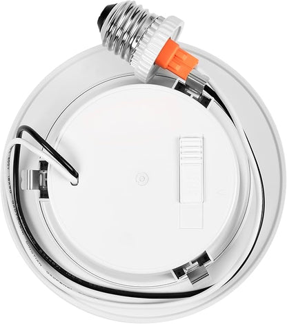 Maxxima 4" 5 CCT Retrofit Recessed LED Downlight - E-26 Quick Connect, Color Selectable 2700K-5000K (2700K/3000K/3500K/4000K/5000K), Dimmable Retrofit, 900 Lumens, Damp Rated for Kitchens - 12 Pack