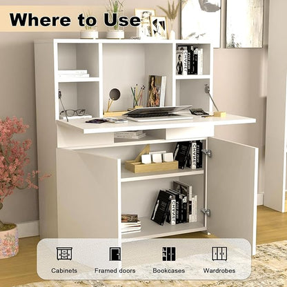 Probrico Full Overlay Soft Close Clip On Face Frame Mounting Cabinet Hinges, Nickel Plated Door Hinges, Concealed Screws 105 Degree Kitchen Cabient Hinges, 20 Pair