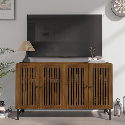 Gyger Buffet Storage Cabinet with 4 Doors,Kitchen Sideboard with Storage,Coffee Bar Cabinet for Kitchen,Living Room,Natural