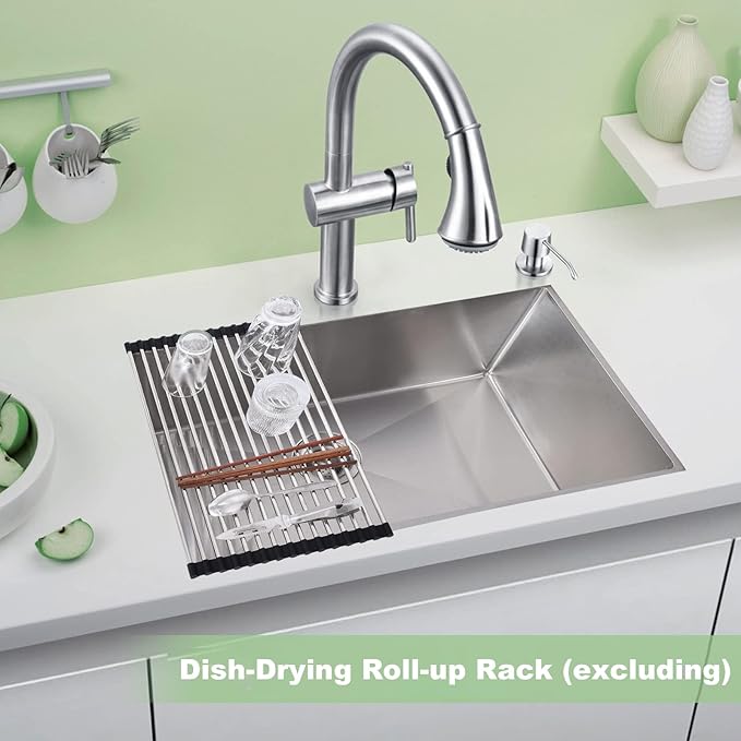 GarveeTech Undermount Kitchen Sink 36 x 18 x 10 Inch, Single Bowl Stainless Steel Sink, Brushed Finish, Includes Bottom Grid & Drain Assembly