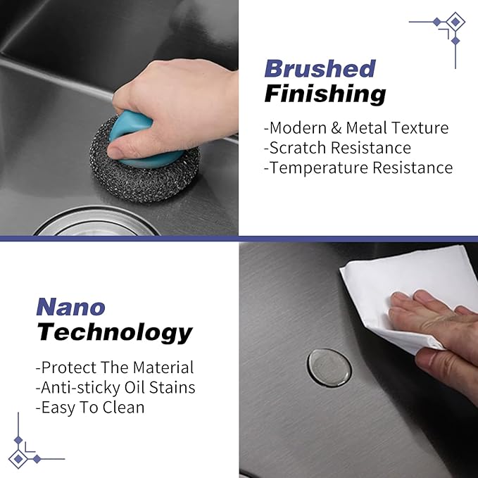 Black Kitchen Sink With Dual Cover,24"x18" Stainless Steel Undermount Single Bowl Kitchen Sink Built-in Ledge Drop In Workstation Sink Fully Covering Sink To Create Temporary Workspace/Drainage Area