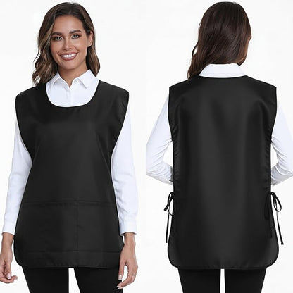 Xeoxarel Unisex Cobbler Apron with 3 Pockets, Adjustable Drawstring Waist, Professional Lightweight for Kitchen Salon Garden