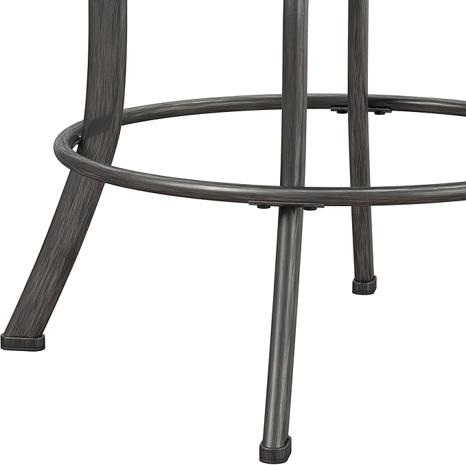 Hillsdale Bridgetown Metal Counter Height Swivel Stool, Pewter