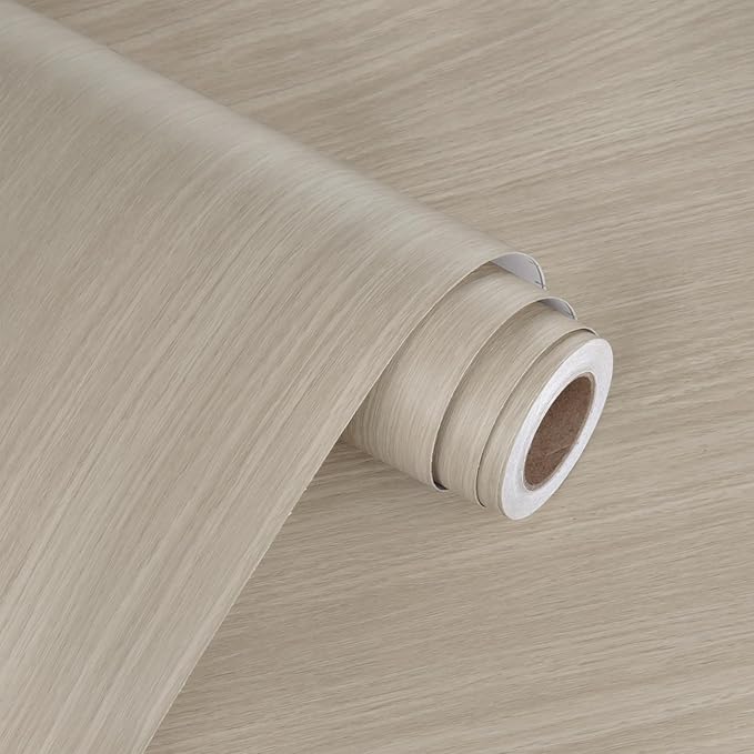 WESTICK 24" x 394" Large Wood Contact Paper for Countertops Waterproof Neutral Wood Wallpaper Peel and Stick Kitchen Countertop Contact Paper Self Adhesive Wooden Vinyl Wrap for Tables Cabinets Walls