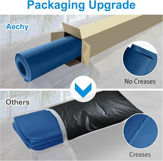 AECHY Silicone Mats for Kitchen Counter 47"x23.6"x0.08”, Largest Heat Resistant Mat Shipped Rolled Up Kitchen Island Silicone Countertop Protector Mat Nonslip Extra Large Counter Mat, Blue