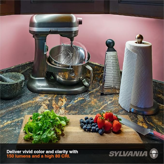 SYLVANIA 12" Under Cabinet Lighting with 2200mAh Rechargeable Battery, LED Motion Sensor, 3 Color Selectable (3000K-5000K), Closet Light/Undercounter Kitchen Light, Magnetic, Dimmable - 2 Pack (66513)