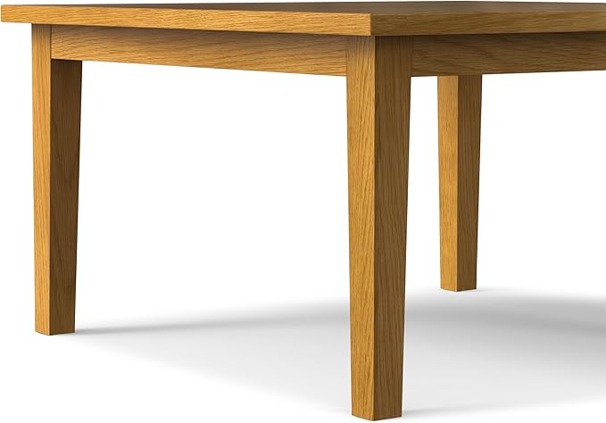 SIMPLIHOME Eastwood Dining Table - 54 inch Wide Solid Oak Veneer Square Table, Contemporary Style for Dining Room or Kitchen with Thick Top and Clean-Lined Legs, Seats 8