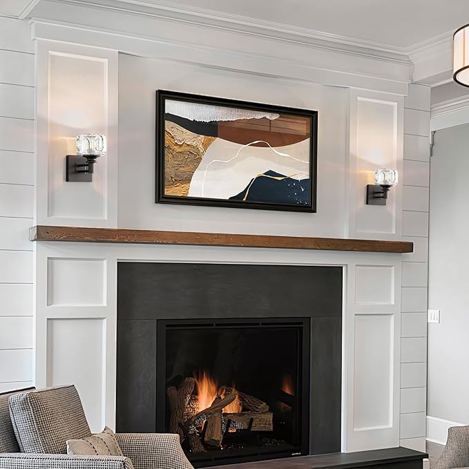 Matte Black Bathroom Wall Sconces 1-Light Wall Sconce Farmhouse Bathroom Sconces(3.7 pounds)
