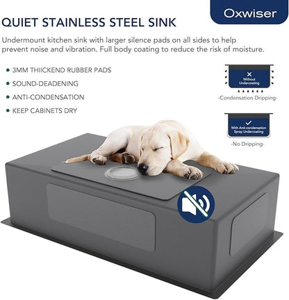 22 Inch Undermount Kitchen Sink 16 Gauge Stainless Steel Single Bowl Utility Laundry Sink Outdoor Kitchen Sinks RV Bar Sink with Accessories 22"x18"x9"