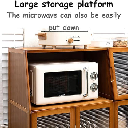 JSDMBD Kitchen Storage Cupboard, Pantry and Freestanding Cabinets, Dustproof and Easy to Clean, Kitchen Island for Spices, Pots and Pans, Storage Shelf for Kitchen, Living Room and Dinning Room