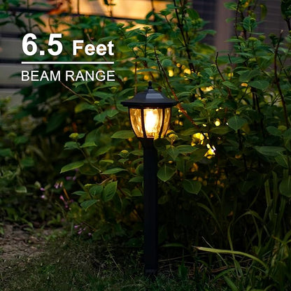 GOODSMANN Landscape Lighting 2PK Pathway Lights Low Voltage 1 Watt LED 12V AC Landscape Lights 40 Lumen 2700K Warm White with Replaceable Led Bulbs Cable Connectors