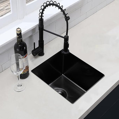 Hotis Undermount Bar Sink, Small Kitchen Sink, Black Bar Sink, Rv Otdoor Stainless Steel Wet Bar Prep Sink, 13 X 15 Inch Single Bowl